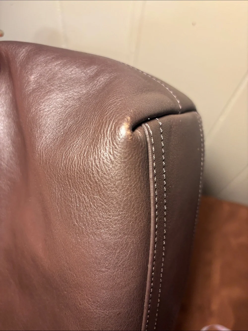 EUC Coach F70559 Brown Leather Messenger Shoulder Bag Webbed Stripe Strap - Picture 5 of 16